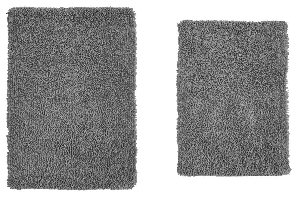 Fantasia Bath Rug Bath Rug Set, Machine Wash, 2 Piece Set, Gray