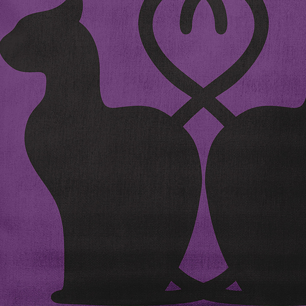 20" x 20" Conniving Cats Decorative Throw Pillow, Amethyst