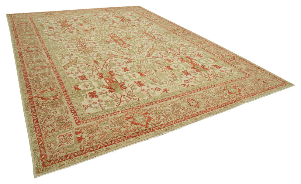Rug N Carpet - Hand-Knotted Oriental 10' 2" x 14' 1" Unique Oushak Area Rug