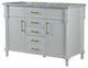 48" Double Vanity, White With White Carrara Marble Top