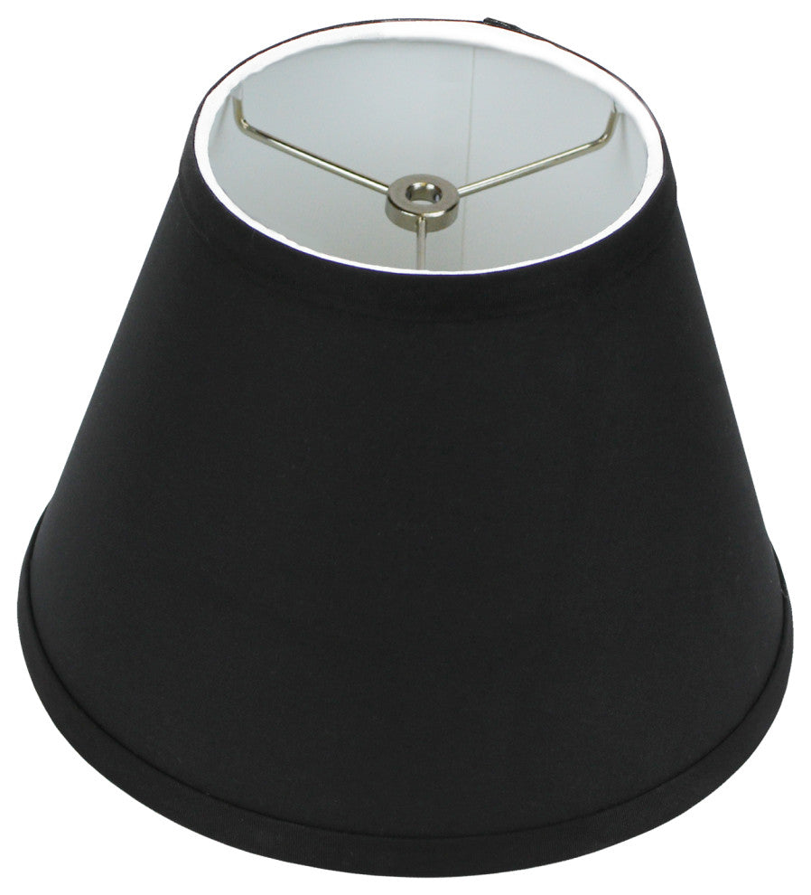 Fenchel Shades 6"x10"x8" Spider Attachment Empire Lamp Shade, Linen Black
