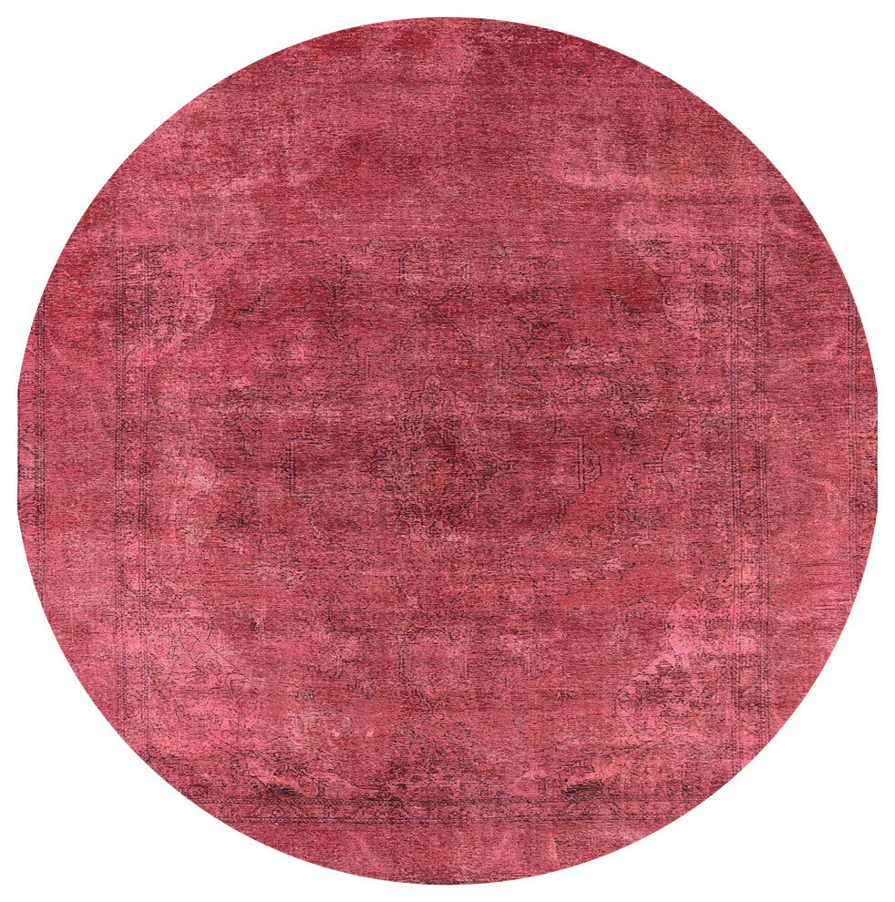 Ahgly Company Indoor Round Mid-Century Modern Area Rugs, 7' Round
