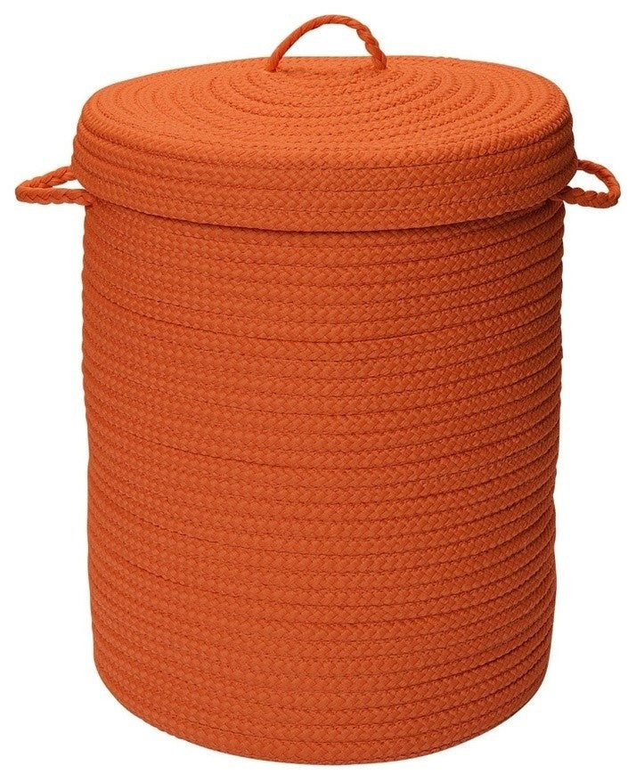 Colonial Mills Hamper Simply Home Solid Rust Round Hamper With Lid