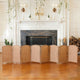 2 ft. Short Diamond Weave Fiber Room Divider Natural 8 Panel