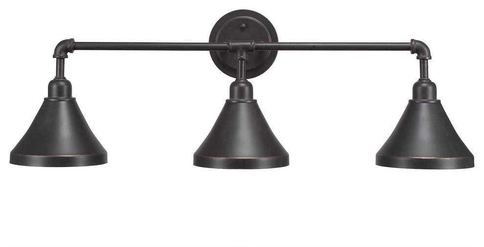 Bath Bar, 7" Dark Granite Metal Shade