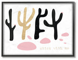 Stick With Me Cacti Framed Giclee Texturized Art, 16x20