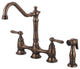 Americana Two Handle Kitchen Bridge Faucet, Oil Rubbed Bronze