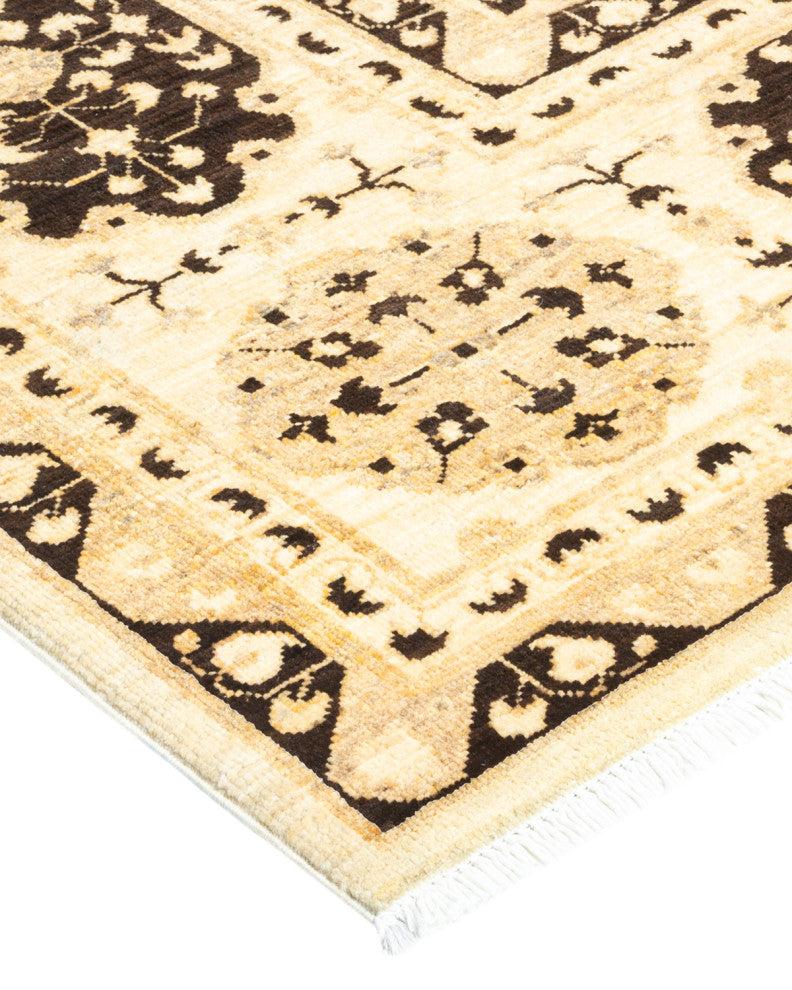 Eclectic, One-of-a-Kind Hand-Knotted Area Rug Brown, 8'8"x11'1"