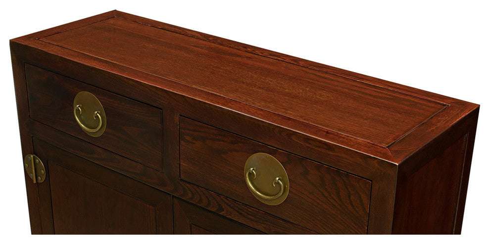 Elmwood Ming Cabinet, Mahogany