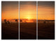 "Sunrise at Farmland Bales" Metal Wall Art, 3 Panels, 36"x28"