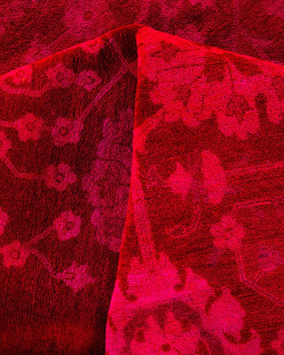 Overdyed, One-of-a-Kind Hand-Knotted Area Rug Pink, 10'2"x13'6"