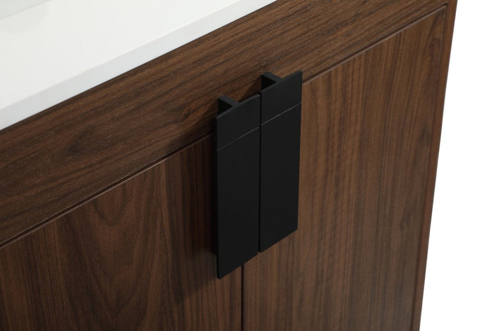 Home Living 19" Modern Walnut-Light Bathroom Vanity