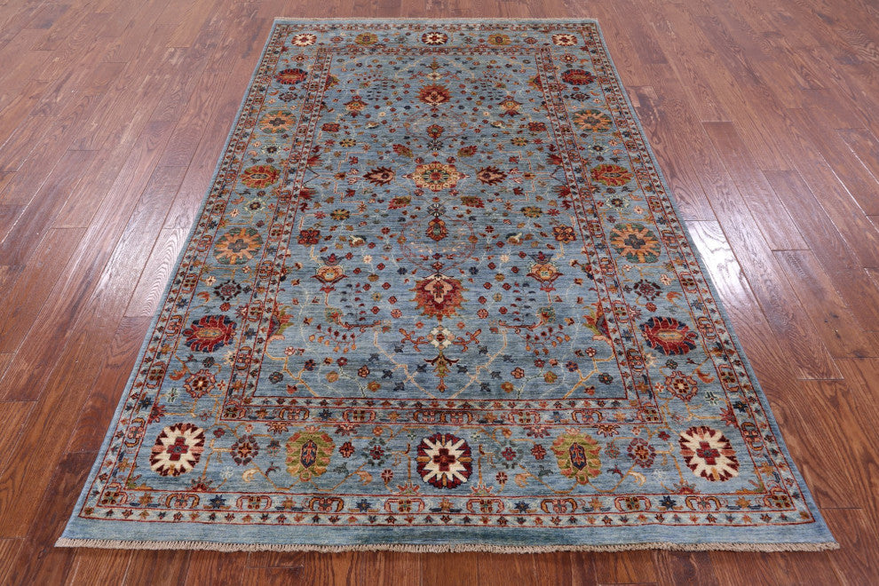Persian Tabriz Hand Knotted Wool Rug 5' 6" X 8' 6" - Q12366