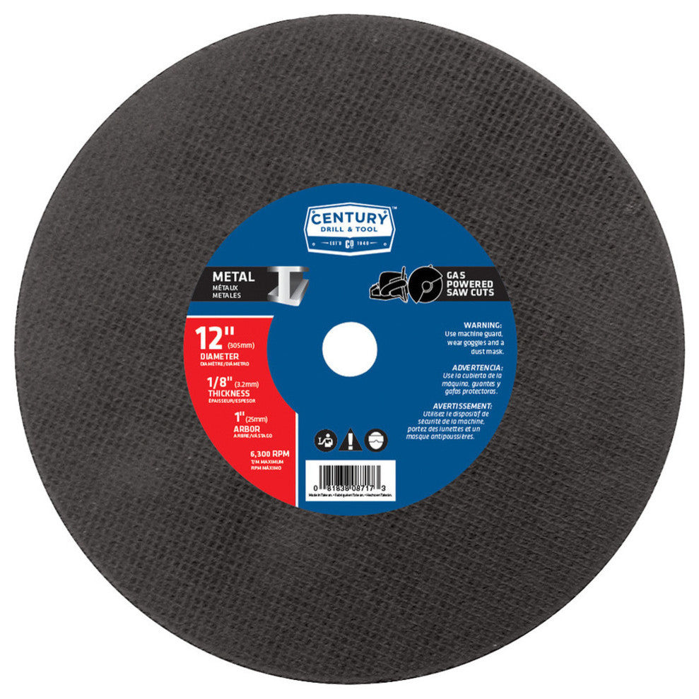 High Speed Abrasive Metal Cutting Saw Blade, 12"