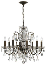 Crystorama Traditional Crystal 8-Light Clear Crystal English Bronze Chandelier, English Bronze