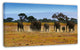 Memory of African Wild Elephants, African Canvas Art Print, 32"x16"