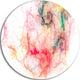 Sparkling Red Stormy Sky, Abstract Digital Art Round Wall Art, 23"