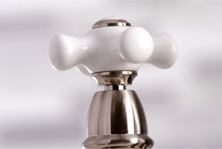 Kingston Brass Bridge Kitchen Faucet With Sprayer, Brushed Nickel