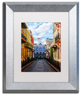 CATeyes 'Old San Juan 7' Matted Framed Art, Silver Frame, White Mat, 14x11