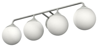 Hunter Hepburn Brushed Nickel 4-Light Vanity Wall Fixture