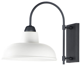 Maxim 10118 Industrial 16" Tall Outdoor Wall Sconce - White / Black