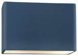 Ambiance LED ADA Outdoor Ceramic Rectangle Wall Sconce With Open Top/Bottom, Midnight Sky