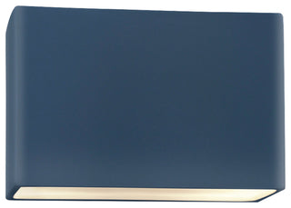 Ambiance LED ADA Outdoor Ceramic Rectangle Wall Sconce With Open Top/Bottom, Midnight Sky