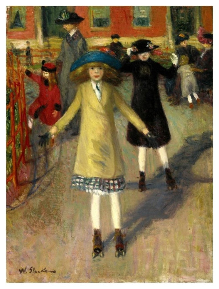 "Children Rollerskating, ca. 1912-14" Paper Print by William Glackens, 14"x18"