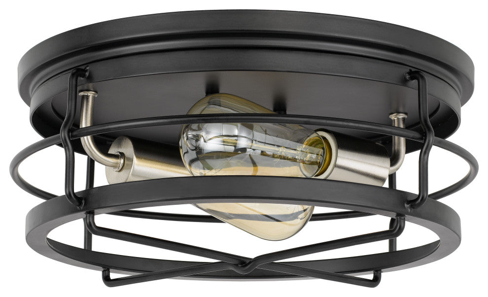 Westwood 2-Light Black Finish Flush Mount 13.88"x13.88"x5.87"