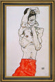 Egon Schiele Standing Male Nude Red Loincloth