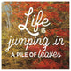 "Life is for Jumping" Digital Paper Print by Sue Schlabach, 42"x42"