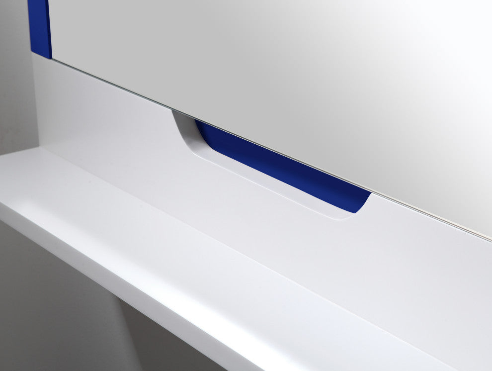 Mirror Regia, Navy Blue/White, 55"
