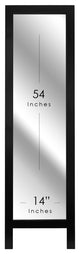 Head West Semi-Gloss Espresso Leaning Accent Mirror - 18x64