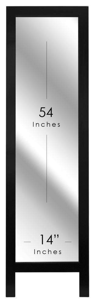 Head West Semi-Gloss Espresso Leaning Accent Mirror - 18x64