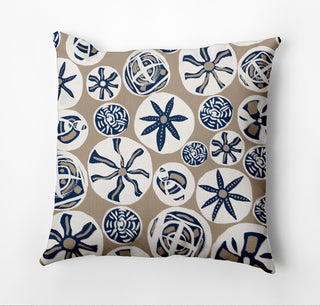 Bay Treasure Pillow, Taupe, 20"x20"
