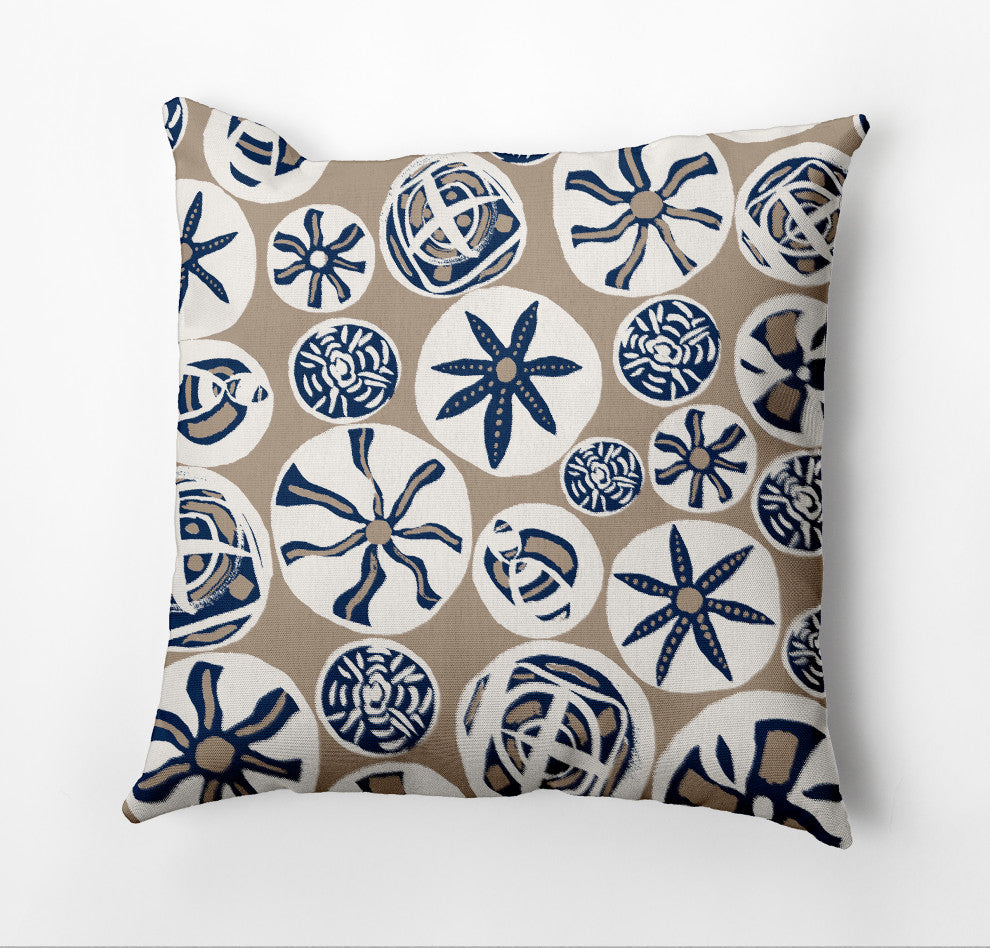 Bay Treasure Pillow, Taupe, 20"x20"