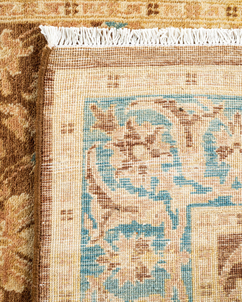 Ottoman, One-of-a-Kind Hand-Knotted Area Rug Brown, 3' 1" x 5' 4"