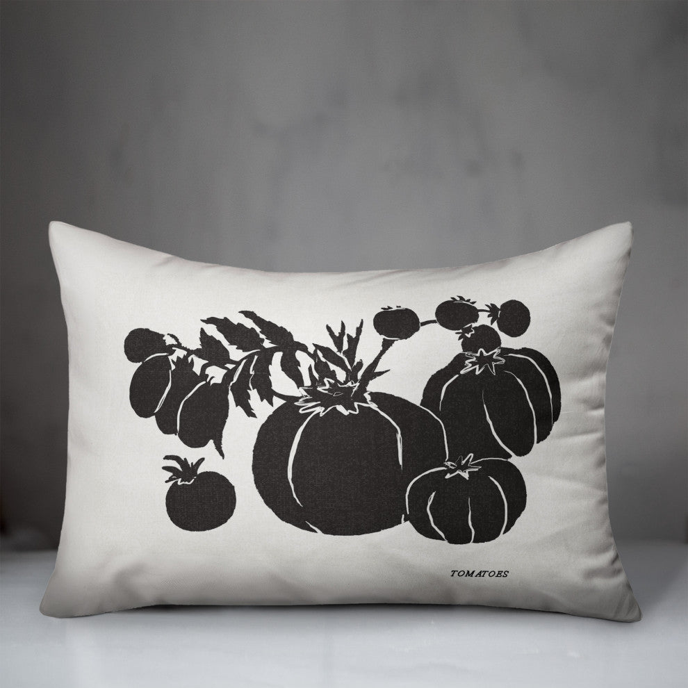 Block Print Tomatoes 14"x20" Spun Poly Pillow
