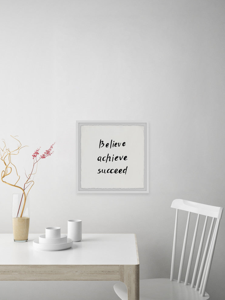 "Achieve and Succeed" Framed Painting Print, 12x12