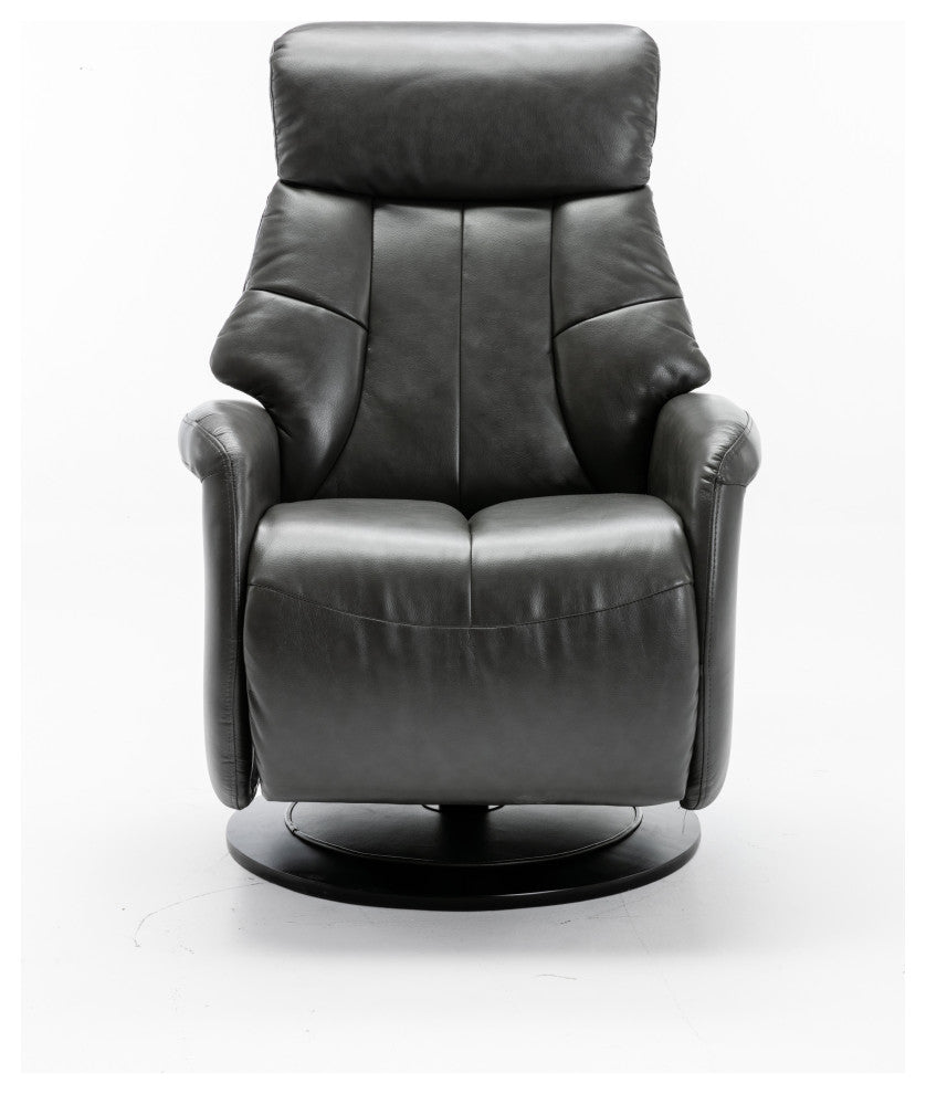 Orleans Recliner, Charcoal Air Leather