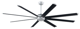 Stellar Ceiling Fan, Silver Motor and Black Blades, 84"