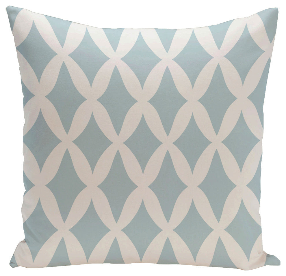 Holiday Brights Collection Geometric Pillow, Icicle, Blue, 26"x26"