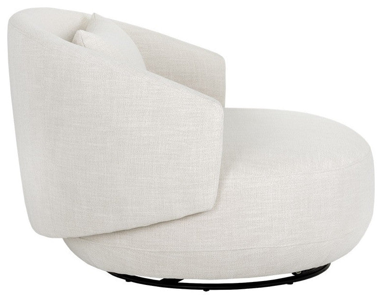 Walsh Swivel Lounge Chair, Effie Linen