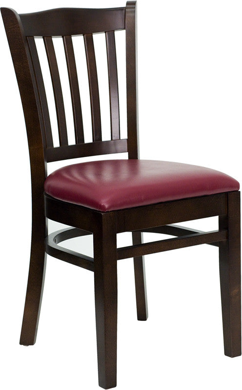 Wood Restaurant Chair, Burgundy