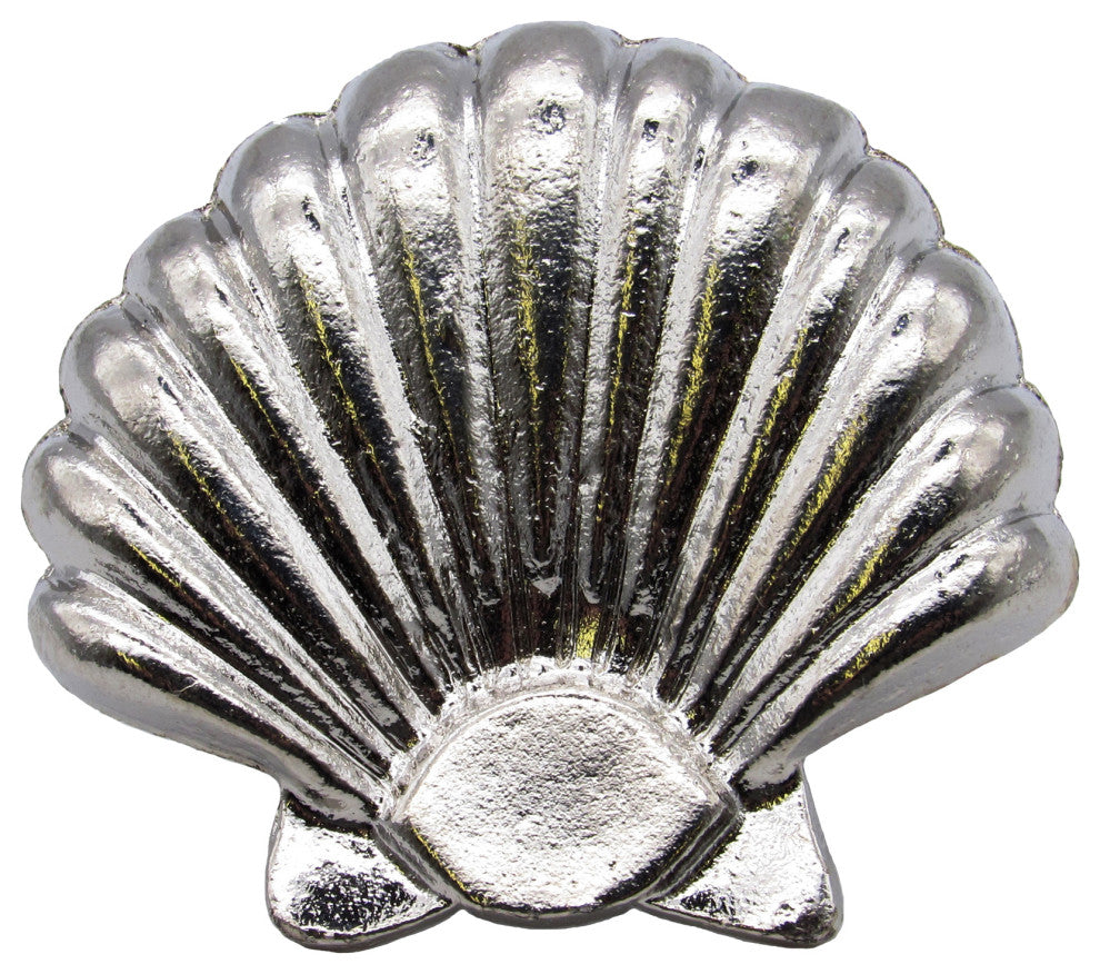 Seashell Cabinet Knob, Large, Nickel