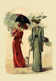 Lady in Red and Lady in Green - Fine Art Giclee Print 24" x 36"