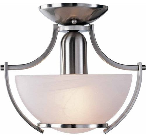 Durango 1-Light Brushed Nickel Interior Semi-Flush Mount