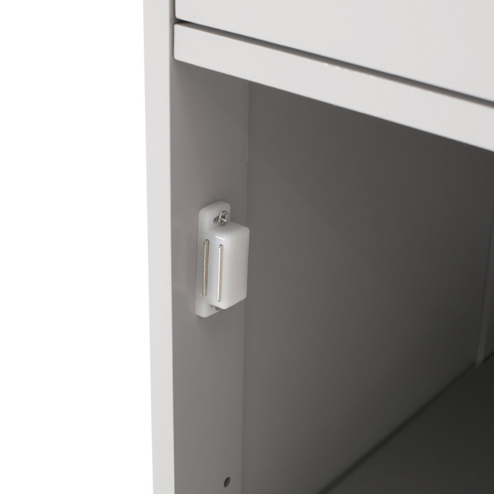 Chloe Modern Bathroom Storage Cabinet, Light Gray