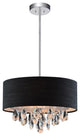 Dash Drum Shade Chandelier, Black, 14 Inches