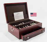 Bounty Flatware Chest, Solid American Cherry Hardwood With Rich Mahogany Finish